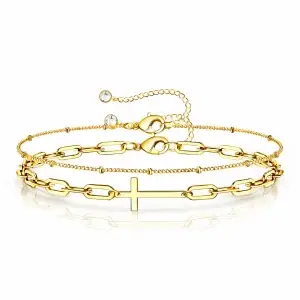 “Crosses” Bracelet — 18K Gold‑Plated Stainless Steel